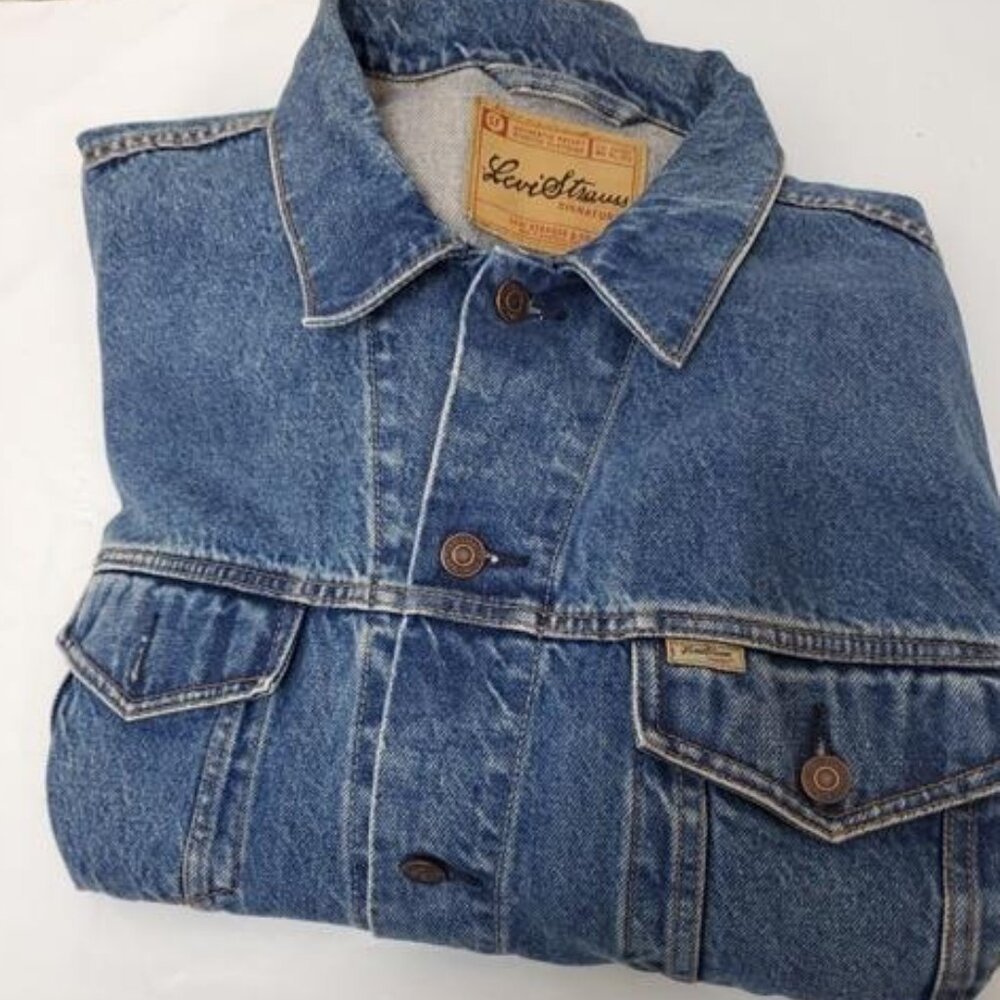 Levi Strauss Signature Blue Denim Jacket (NO SIZE TAG) - Picture 8 of 8